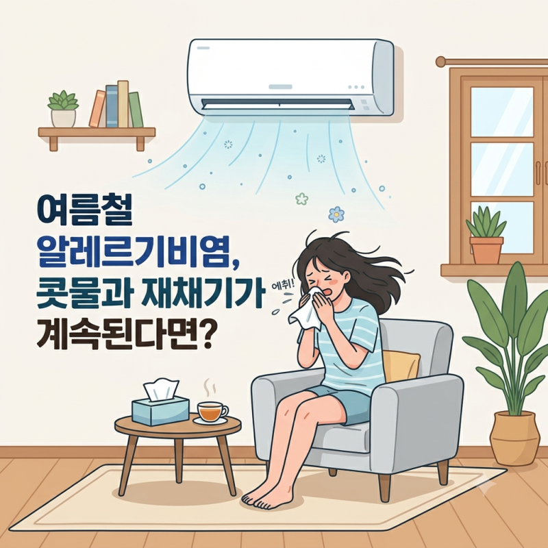 여름철 알레르기비염,콧물과 재채기가 계속된다면？