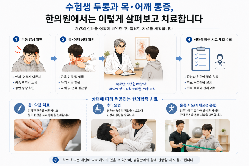 수험생 두통과 목·어깨 통증의 한의학적 진료 방향