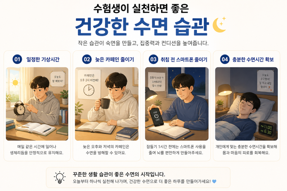 시험 기간 수면 관리 방법