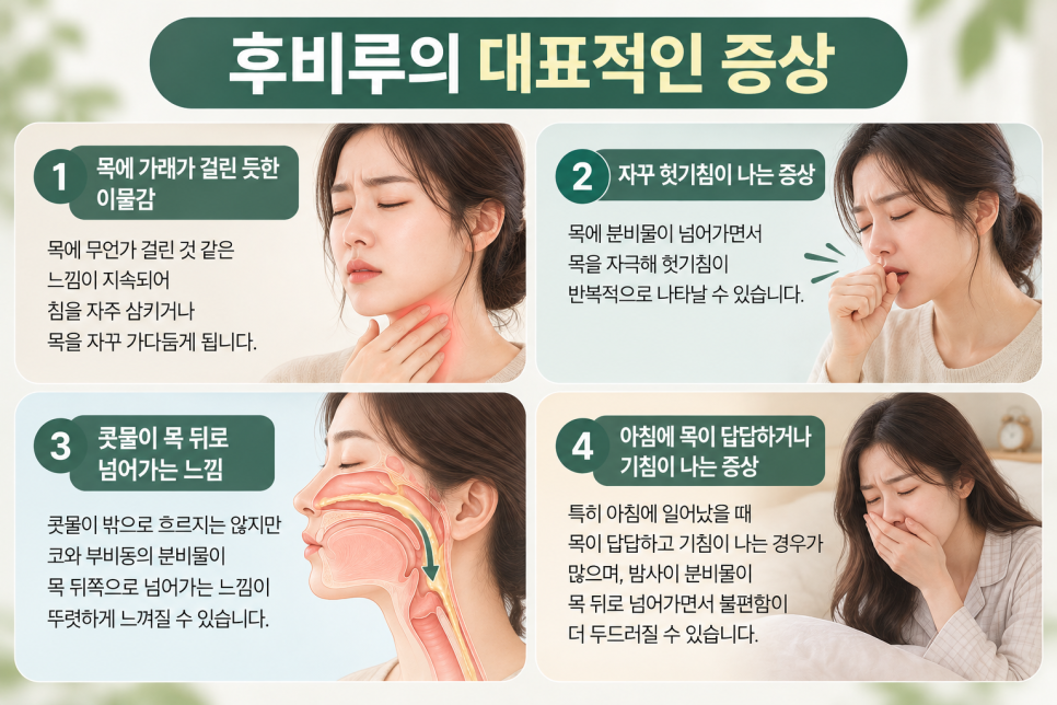 노원 후비루, 콧물이 목 뒤로 넘어가고 헛기침이 계속된다면? 관련 이미지 3